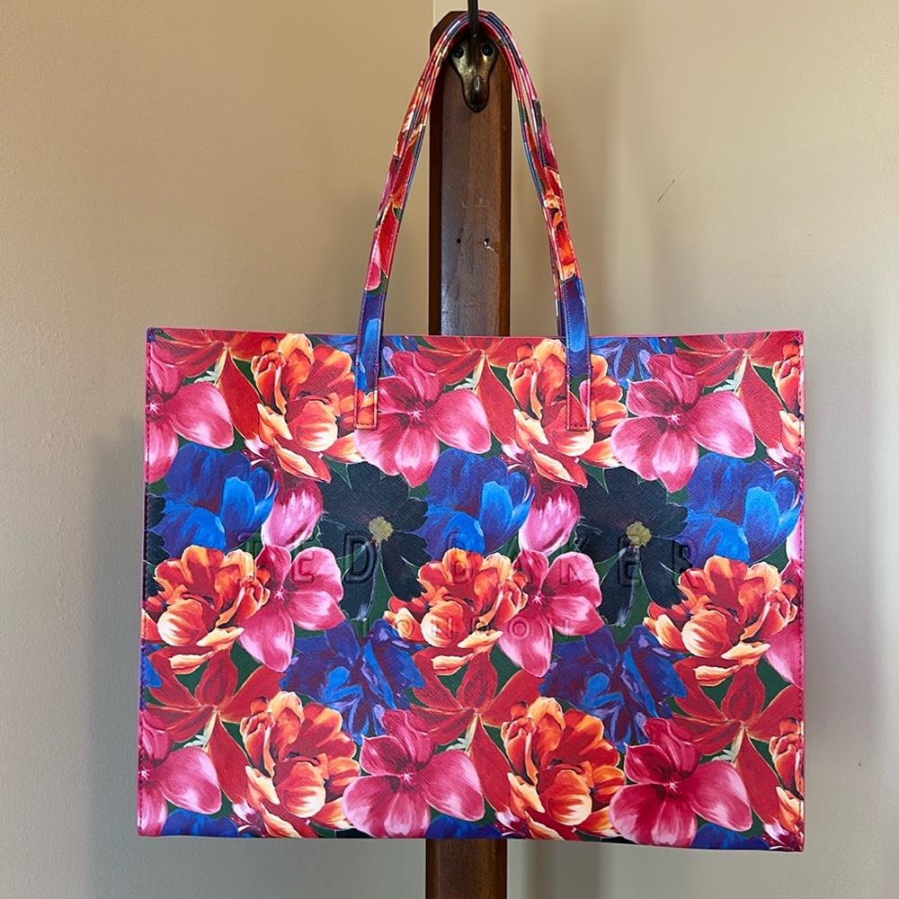 Ted Baker Red and Blue Floral Tote